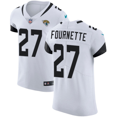 Nike Jaguars #27 Leonard Fournette White Men's Stitched NFL Vapor Untouchable Elite Jersey - Click Image to Close